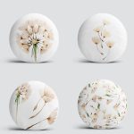 - YuvPtk4luSet595-4lu-Beyaz-Zemin-Uzerinde-Cicek-Desenli-Modern-Yuvarlak-Yastik-Kirlent-Kilif-Seti-1 - Realhomes  4'lü Beyaz Zemin Üzerinde Çiçek Desenli Modern Yuvarlak Yastık Kırlent Kılıf Seti Realhomes