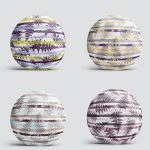 4'lü Beyaz Zemin Üzerinde Siyah Geometrik Desenli Modern Yuvarlak Yastık Kırlent Kılıf Seti Realhomes