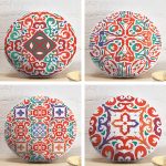 - YuvPtk4luSet614-4lu-Beyaz-Zemin-Uzerinde-Cini-Desenli-Modern-Yuvarlak-Yastik-Kirlent-Kilif-Seti - Realhomes  4'lü Beyaz Zemin Üzerinde Çini Desenli Modern Yuvarlak Yastık Kırlent Kılıf Seti Realhomes