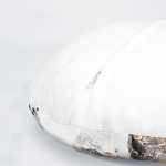 4'lü Beyaz Zeminde Kurumuş Yaprak Ve Çiçek Tasarımlı Modern Yuvarlak Yastık Kırlent Kılıf Seti Realhomes