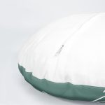 4'lü Renkli Zemin Üzerinde Onedraw Çizimli Yaprak Desenli Modern Yuvarlak Yastık Kırlent Kılıf Seti Realhomes