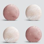 4'lü Renkli Zemin Yaprak Desenli Modern Yuvarlak Yastık Kırlent Kılıf Seti Realhomes