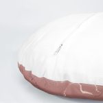 4'lü Renkli Zemin Yaprak Desenli Modern Yuvarlak Yastık Kırlent Kılıf Seti Realhomes