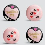 4'lü Sevgililer Günü Konseptli Özel Tasarım Modern Kombin Yuvarlak Yastık Kırlent Kılıf Seti Realhomes