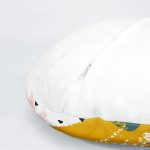 4'lü Düz Ve Yatay Çizgiler Üzerinde Sulu Boya Tasarımlı Modern Yuvarlak Yastık Kırlent Kılıf Seti Realhomes