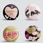 4'lü Sevgililer Günü Konseptli Özel Tasarım Modern Kombin Yuvarlak Yastık Kırlent Kılıf Seti Realhomes