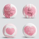 4'lü Sevgililer Günü Konseptli Özel Tasarım Modern Kombin Yuvarlak Yastık Kırlent Kılıf Seti Realhomes