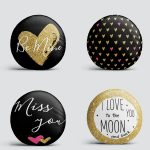 4'lü Sevgililer Günü Konseptli Özel Tasarım Modern Kombin Yuvarlak Yastık Kırlent Kılıf Seti Realhomes