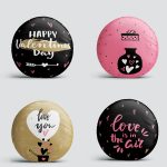 4'lü Sevgililer Günü Konseptli Özel Tasarım Modern Kombin Yuvarlak Yastık Kırlent Kılıf Seti Realhomes