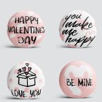 4'lü Sevgililer Günü Konseptli Özel Tasarım Modern Kombin Yuvarlak Yastık Kırlent Kılıf Seti Realhomes