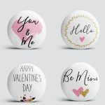 4'lü Sevgililer Günü Konseptli Özel Tasarım Modern Kombin Yuvarlak Yastık Kırlent Kılıf Seti Realhomes