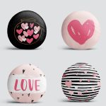 4'lü Sevgililer Günü Konseptli Özel Tasarım Modern Kombin Yuvarlak Yastık Kırlent Kılıf Seti Realhomes