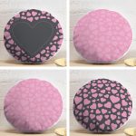 4'lü Sevgililer Günü Konseptli Özel Tasarım Modern Kombin Yuvarlak Yastık Kırlent Kılıf Seti Realhomes