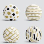 4'lü Puantiye ve Fırça Darbeli Konseptli Dekoratif Yuvarlak Yastık Kırlent Kılıfı Seti Realhomes