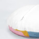 4'lü Renkli Bohem Yaprak Çizimli Özel Tasarım Modern Yuvarlak Yastık Kırlent Kılıfı Seti Realhomes