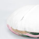 4'lü Pembe Zemin Üzeinde Gümüş Ve Gold Yaprak Tasarımlı Modern Yuvarlak Yastık Kırlent Kılıf Seti Realhomes