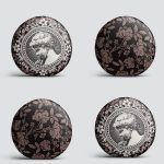 4'lü Koyu Renkli Etnik Tasarımlı Dijital Baskılı Modern Yuvarlak Yastık Kırlent Kılıf Seti Realhomes