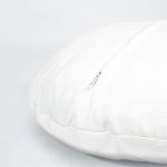 4'lü Beyaz Zemin Yeşil Tropik Yaprak Motifli Dijital Baskılı Yuvarlak Yastık Kırlent Kılıf Seti Realhomes