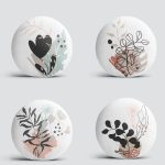 4'lü Özel Tasarım Dijital Baskılı Modern Yuvarlak Yastık Kırlent Kılıf Seti Realhomes