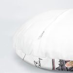 4'lü Renkli Zemin Antika Daktilo Çizimli Dijital Baskılı Modern Yuvarlak Yastık Kırlent Kılıf Seti Realhomes