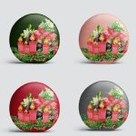 4'lü Renkli Zemin Mum Konseptli Dijital Baskılı Modern Yuvarlak Yastık Kırlent Kılıf Seti Realhomes