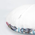 4'lü Mavi Zemin Dümen & Çapa Motifli Dijital Baskılı Modern Yuvarlak Yastık Kırlent Kılıf Seti Realhomes