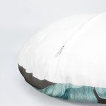 4'lü Koyu Zeminli Tüy Motifli Dijital Baskılı Modern Yuvarlak Yastık Kırlent Kılıf Seti Realhomes