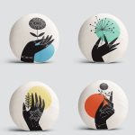 4'lü Çiçek Tasarımlı El Motifli Dijital Baskılı Modern Yuvarlak Yastık Kırlent Kılıf Seti Realhomes