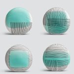 4'lü Koyu Fildişi Renkli Onedraw Tasarımlı Dijital Baskılı Modern Yuvarlak Yastık Kırlent Kılıf Seti Realhomes