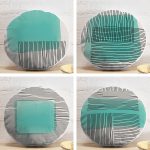 4'lü Koyu Fildişi Renkli Onedraw Tasarımlı Dijital Baskılı Modern Yuvarlak Yastık Kırlent Kılıf Seti Realhomes