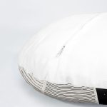 4'lü Koyu Fildişi Renkli Çizgi Tasarımlı Dijital Baskılı Modern Yuvarlak Yastık Kırlent Kılıf Seti Realhomes