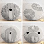 4'lü Realhomes Özel Tasarım Dijital Baskılı Modern Yuvarlak Yastık Kırlent Kılıf Seti Realhomes