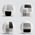 4'lü Realhomes Özel Tasarım Dijital Baskılı Modern Yuvarlak Yastık Kırlent Kılıf Seti Realhomes