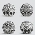 4'lü Özel Tasarım İskandinav Motifli Dijital Baskılı Modern Yuvarlak Yastık Kırlent Kılıf Seti Realhomes