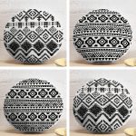 4'lü Özel Tasarım İskandinav Motifli Dijital Baskılı Modern Yuvarlak Yastık Kırlent Kılıf Seti Realhomes