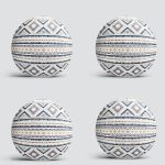 4'lü Özel Tasarım İskandinav Çizimli Dijital Baskılı Modern Yuvarlak Yastık Kırlent Kılıf Seti Realhomes