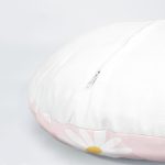 4'lü Renkli Zemin Papatya Tasarımlı Dijital Baskılı Modern Yuvarlak Yastık Kırlent Kılıf Seti Realhomes