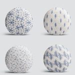 4'lü Kot Zeminde Kristal ve Çam Ağacı Motifli Modern Dekoratif Yuvarlak Yastık Kırlent Kılıf Seti Realhomes