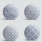 4'lü Kot Zeminde Geometrik Şekiller Motifli Dijital Baskılı Yuvarlak Yastık Kırlent Kılıf Seti Realhomes