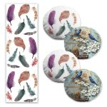 Kahve İçen & Fotoğraf Çeken Kız Tasarımlı 4 Yuvarlak Kırlent Kılıfı ve 1 Runner Seti Realhomes