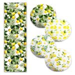 Gri Renklerin Şıklığı 4 Yuvarlak Kırlent Kılıfı ve 1 Runner Seti Realhomes