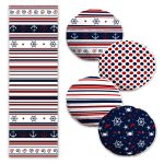 Renkli Sonbahar Yaprakları 4 Yuvarlak Kırlent Kılıfı ve 1 Runner Seti Realhomes