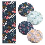 Renkli Egzotik Yaprak Tasarımlı 4 Yuvarlak Kırlent Kılıfı ve 1 Runner Seti Realhomes