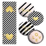 Siyah Beyaz Ağaç Tasarımlı 4 Yuvarlak Kırlent Kılıfı ve 1 Runner Seti Realhomes