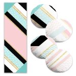 Siyah Beyaz Çizgi Zeminli Aşk Temalı 4 Yuvarlak Kırlent Kılıfı ve 1 Runner Seti Realhomes