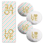 Renkli Zemin Yaprak Motifli 4 Yuvarlak Kırlent Kılıfı ve 1 Runner Seti Realhomes