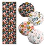 Geyik Desenli Yılbaşı Temalı 4 Yuvarlak Kırlent Kılıfı ve 1 Runner Seti Realhomes