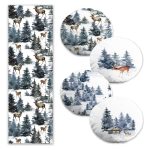 Pembe Çizgili Gold Detaylı Özel Tasarım 4 Yuvarlak Kırlent 1 Runner Seti Realhomes