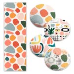 Bohem Tasarımlı Dijital Baskılı 4 Yuvarlak Kırlent 1 Runner Seti Realhomes