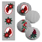 Sonbahar Temalı Yaprak Tasarımlı 4 Yuvarlak Kırlent 1 Runner Seti Realhomes